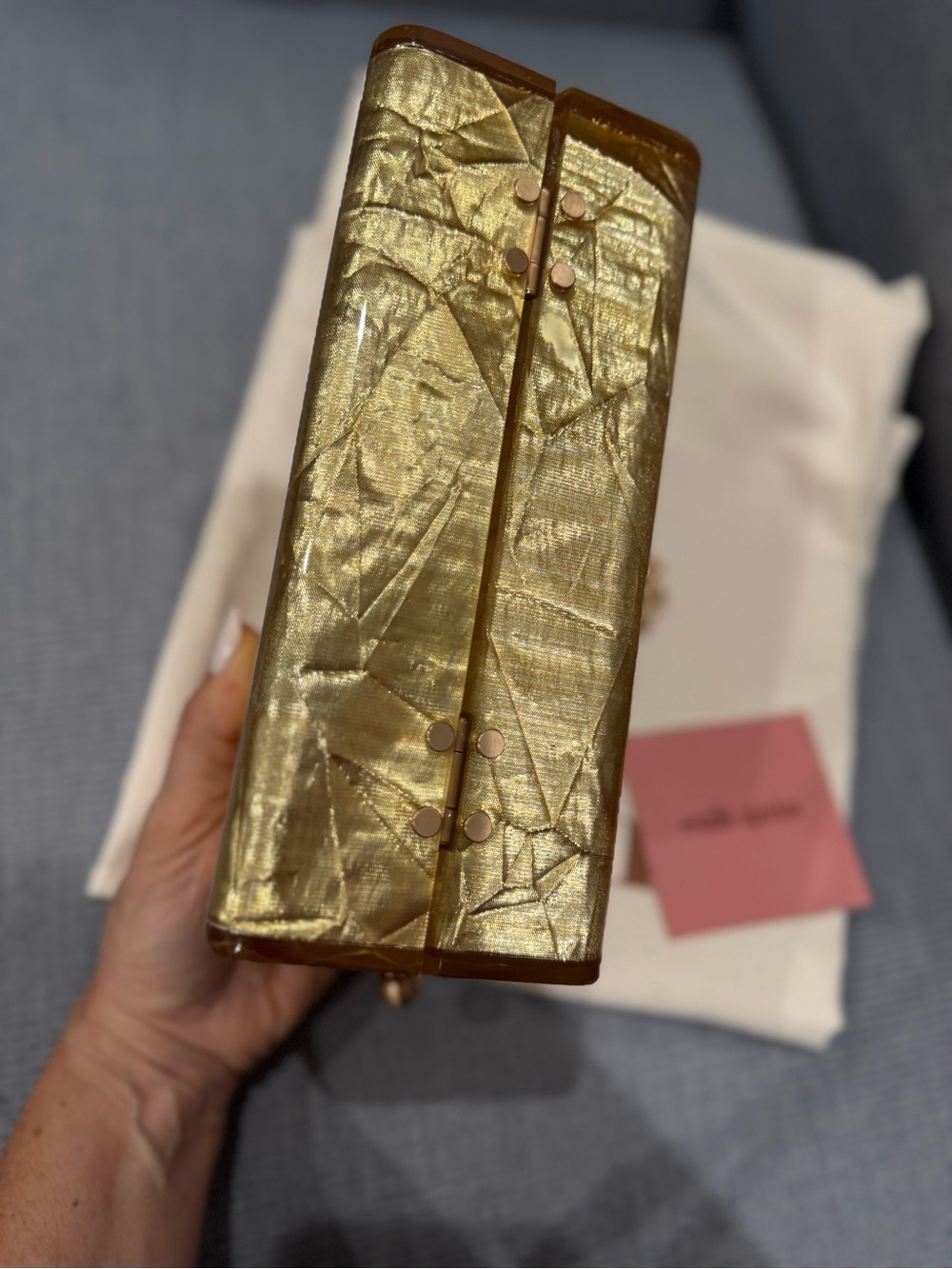 Cult Gaia Hajar Shoulder Bag in Gold Brand New - Picture 10 of 11